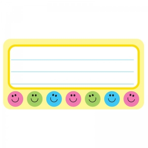 Smile Nametags, 1-5/8" x 3-1/4" , Pack of 36