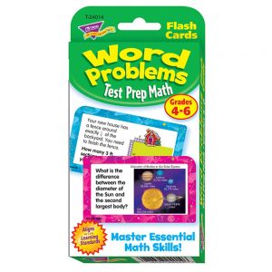 Word Problems Test Prep Math, Grades 4-6 Challenge Cards, 6 Packs
