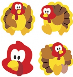 Turkey Time superShapes Stickers, 800 Per Pack, 6 Packs