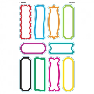 Labels superShapes Stickers-Large, 80 Per Pack, 6 Packs