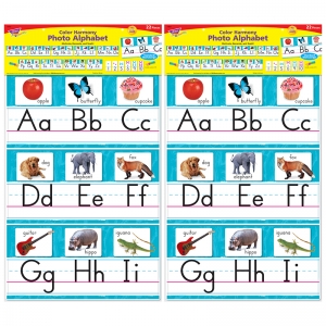 Color Harmony Photo Alphabet Bulletin Board Set, 2 Sets