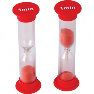 Sand Timers, Small, 1 Minute, 4 Per Pack, 6 Packs