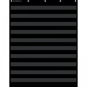 Black 10 Pocket Chart