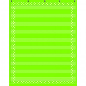 Lime Polka Dots 10 Pocket Chart