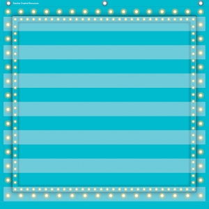 Light Blue Marquee 7 Pocket Chart (28" x 28")
