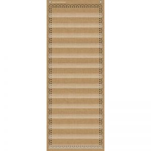 14-Pocket Pocket Chart, Burlap Design, 13" x 34"