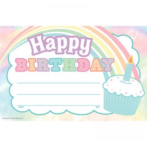Pastel Pop Happy Birthday Awards, Pack of 25