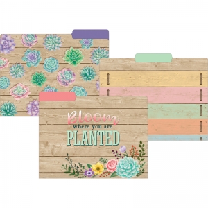 Rustic Bloom File Folders, 2 Packs