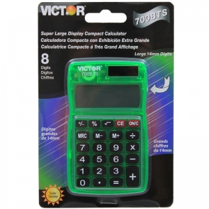 8 Digit Pocket Calculator in Ass't Translucent Bright Colors