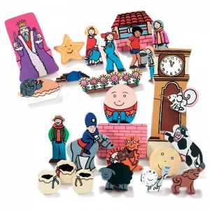NURSERY RHYME WOODEN FIGURES   