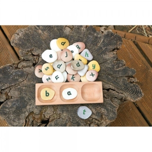Three-Pebble Word-Building Tray
