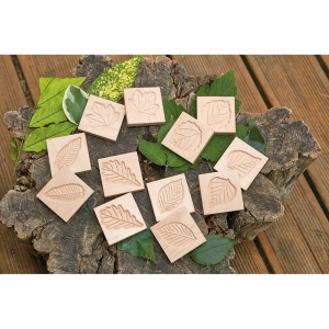 Match Me: Sensory Leaf Tiles, Set of 12