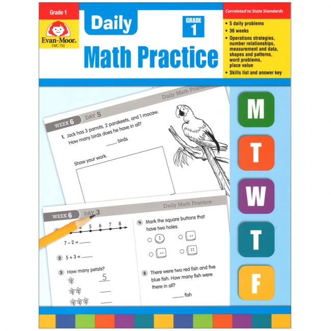 Daily Common Core Math Practice Grade 1 | EVAN-MOOR | EMC750