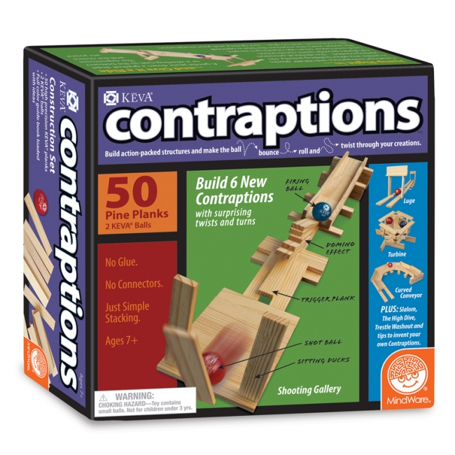 KEVA Contraptions Plank Building Set 50 Pieces | MINDWARE | MWA48001