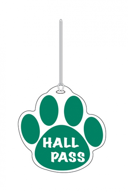 GREEN PAW HALL PASS 4 X 4 