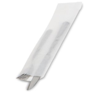 Silverware Bags, 2.25" x 10" x 10", Translucent White, 2,000/Carton