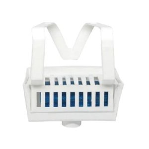 Non-Para Toilet Bowl Block, Lasts 30 Days, Evergreen Scent, White, 12/Box