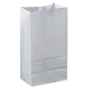 6# Plain White Wet Wax Bakery Bag 6x3-5/8x11