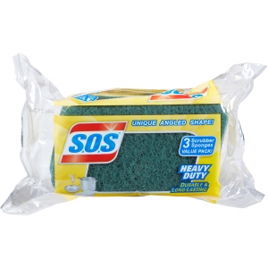 S.O.S. Heavy Duty Scrubber Sponge 3 Count