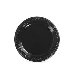 6" Black plate Heavyweight plastic