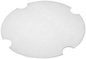 White Flat Paper Lid For 85 oz / 6 lb Food Bucket/Tub