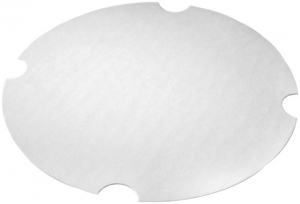 White Flat Paper Lid For 170 oz / 10 lb Food Bucket/Tub