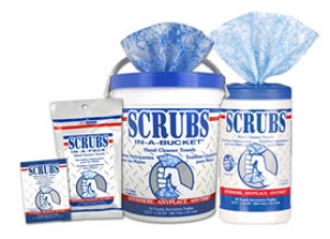 Scrubs Hand Cleaner Towels 72 Count Bucket  Citrus Scent