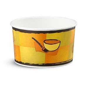 16oz Squat Food container poly coated Streetside