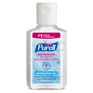 Purell Instant Hand Sanitizer 2 oz flip cap bottle   Clear