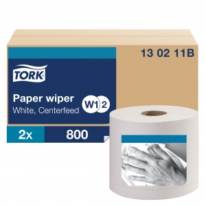 Tork Centerfeed Paper Wiper White, 9" X 13", 2-Ply, 800 Sheets