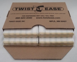 6" White Flag Twist Ties Flag 5/8"x 3-1/4"