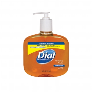 Gold Liquid Hand Soap 16 oz. Antimicrobial w/ Pump E2