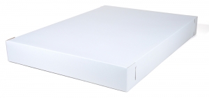 26.5" X 18.63" X 3" Sheet Cake Box Top, Non-Window, White