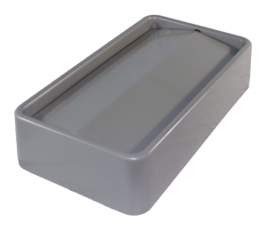 Thin Bin Lid Polyethylene Gray  20 1/4 x 11 3/16 x 4 1/2