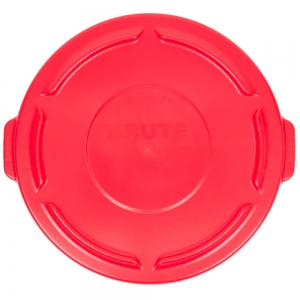 Brute Round Container Lid Red, 32 Gallon / 121.1 Liter
