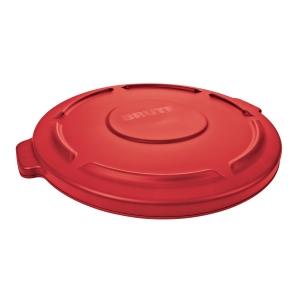 Brute Round Container Lid Red, 44 Gallon / 166.6 Liter