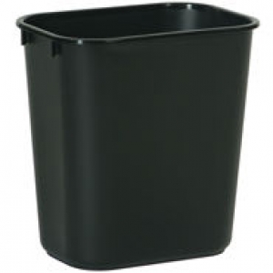 Small Wastebasket Black, 13 Quart / 12.3 Liter