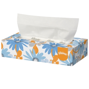 Kleenex White Facial Tissue Convenience Case 8.3" x 7.8" 125 ST