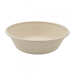 32oz Heavy Weight Bowl Natural, Molded Fiber, PFA Free