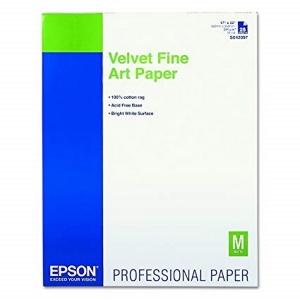 Epson Velvet Fine Art Paper (17" x 22") (25 Sheets/Pkg)