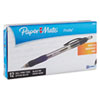 Profile Ballpoint Pen, Retractable, Bold 1.4 mm, Black Ink, Translucent Black Barrel, Dozen