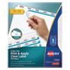 Print and Apply Index Maker Clear Label Dividers, Big Tab, 5-Tab, White Tabs, 11 x 8.5, White, 5 Sets