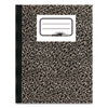 Composition Book, Medium/College Rule, Black Marble Cover, (80) 10 x 7.88 Sheets