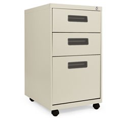 File Pedestal, Left or Right, 3-Drawers: Box/Box/File, Legal/Letter, Putty, 14.96" x 19.29" x 27.75"