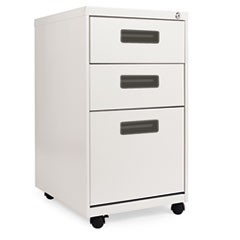 File Pedestal, Left or Right, 3-Drawers: Box/Box/File, Legal/Letter, Light Gray, 14.96" x 19.29" x 27.75"