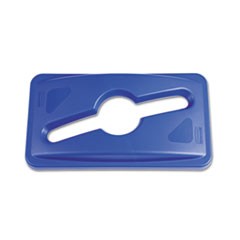 Slim Jim Single Stream Recycling Top for Slim Jim Containers, 12.1w x 21d x 2.75h, Blue