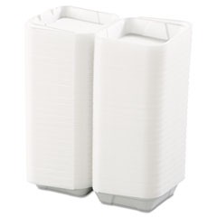 Snap-it Foam Hinged Lid Containers, 1-Comp, 8 x 8 x 3, White, 200/Carton