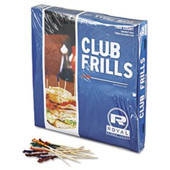 TOOTHPICK,CLUB,FRILL,WOOD