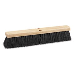 BROOM,18"PLSTC BRSTLE, BK