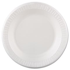 Quiet Classic Laminated Foam Dinnerware, Plate, 10.25" dia, White, 125/Pack, 4 Packs/Carton